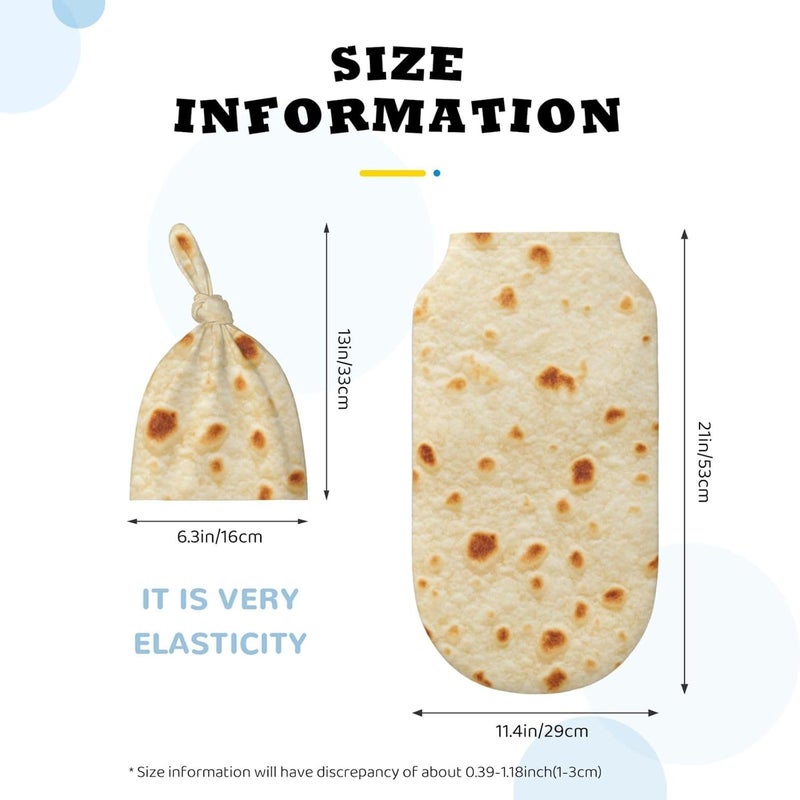 Figtihw Tortilla Swaddle Blankets Newborn Receiving Blanket Burrito Baby Swaddle Wrap Soft Sleeping Sack for Baby Girls Boys - Image 2